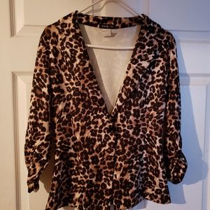 Leopard print blazer